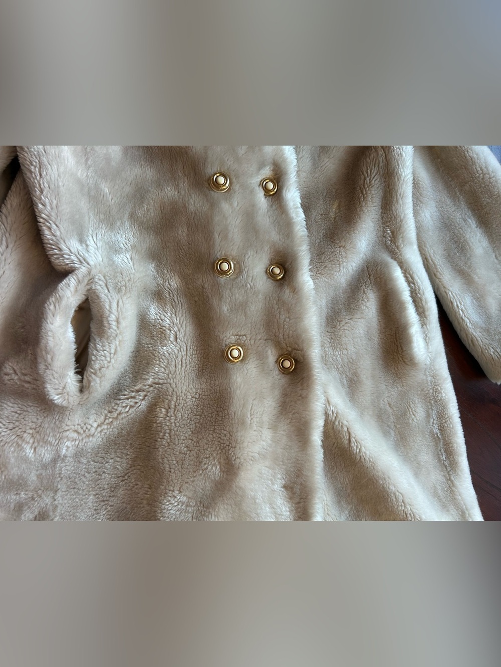 Authentic 1970s Vintage Sportowne Faux Fur Coat Bullock's Del Amo size M - Picture 4 of 12